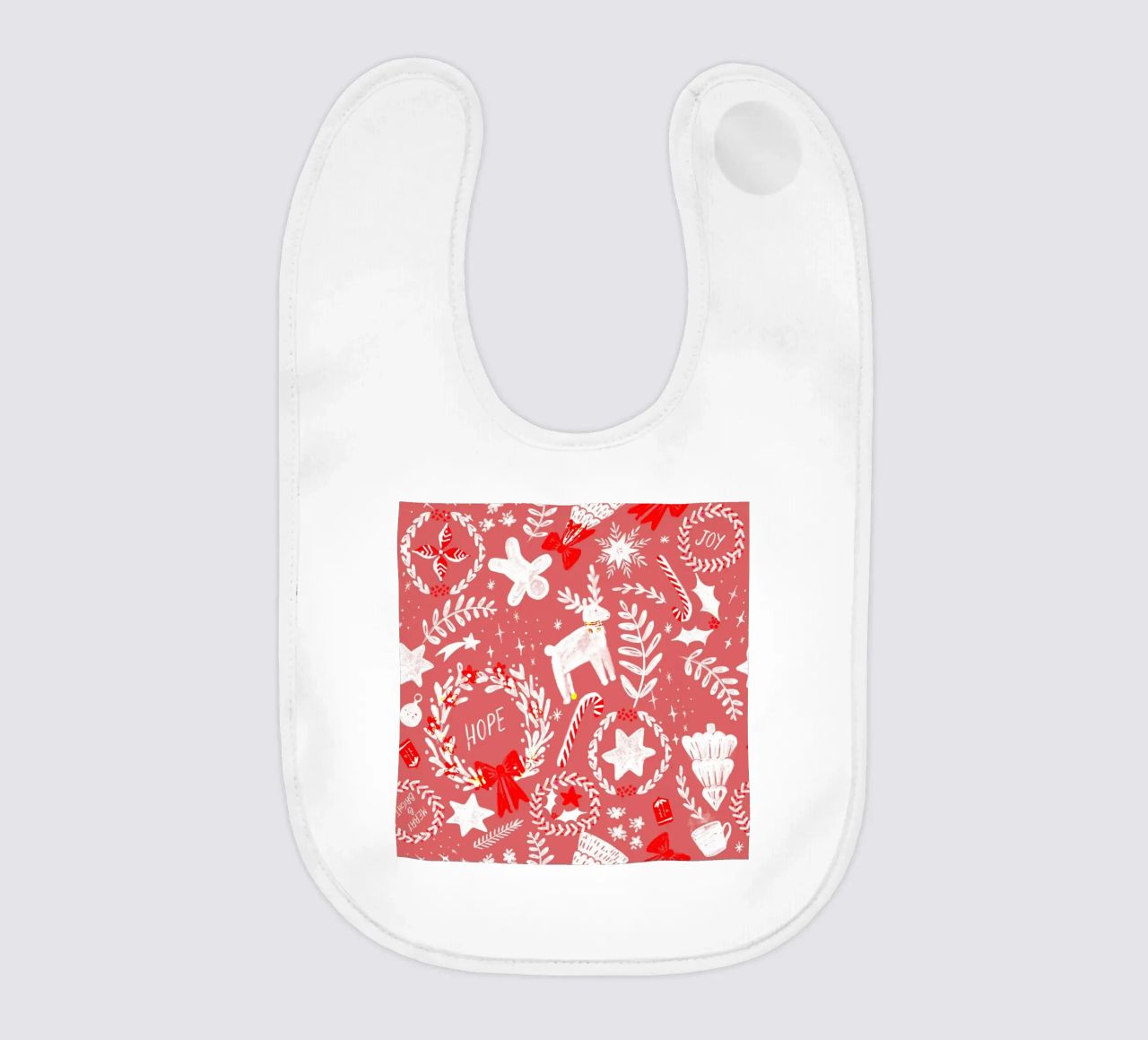 Magical Christmas Pattern in Red bavaglino da anisillustration