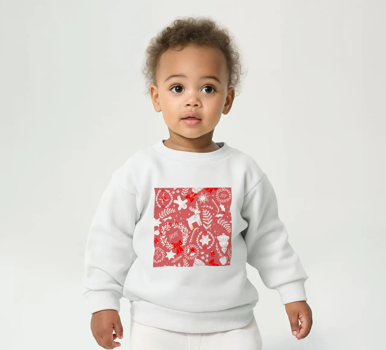 Magical Christmas Pattern in Red felpa neonato da anisillustration