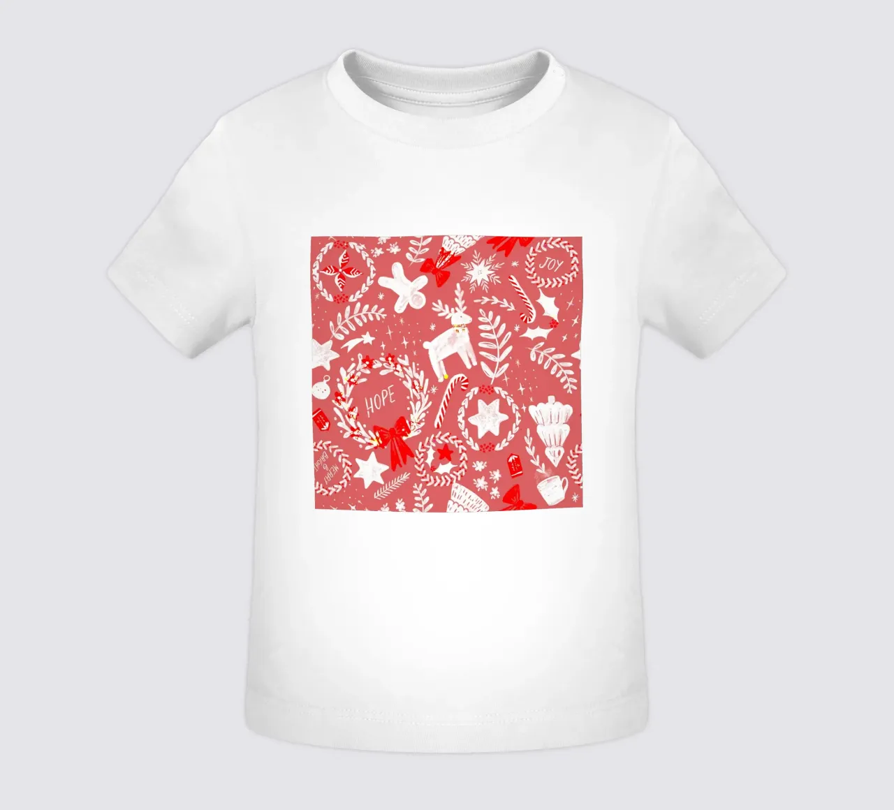 Magical Christmas Pattern in Red maglietta neonato da anisillustration