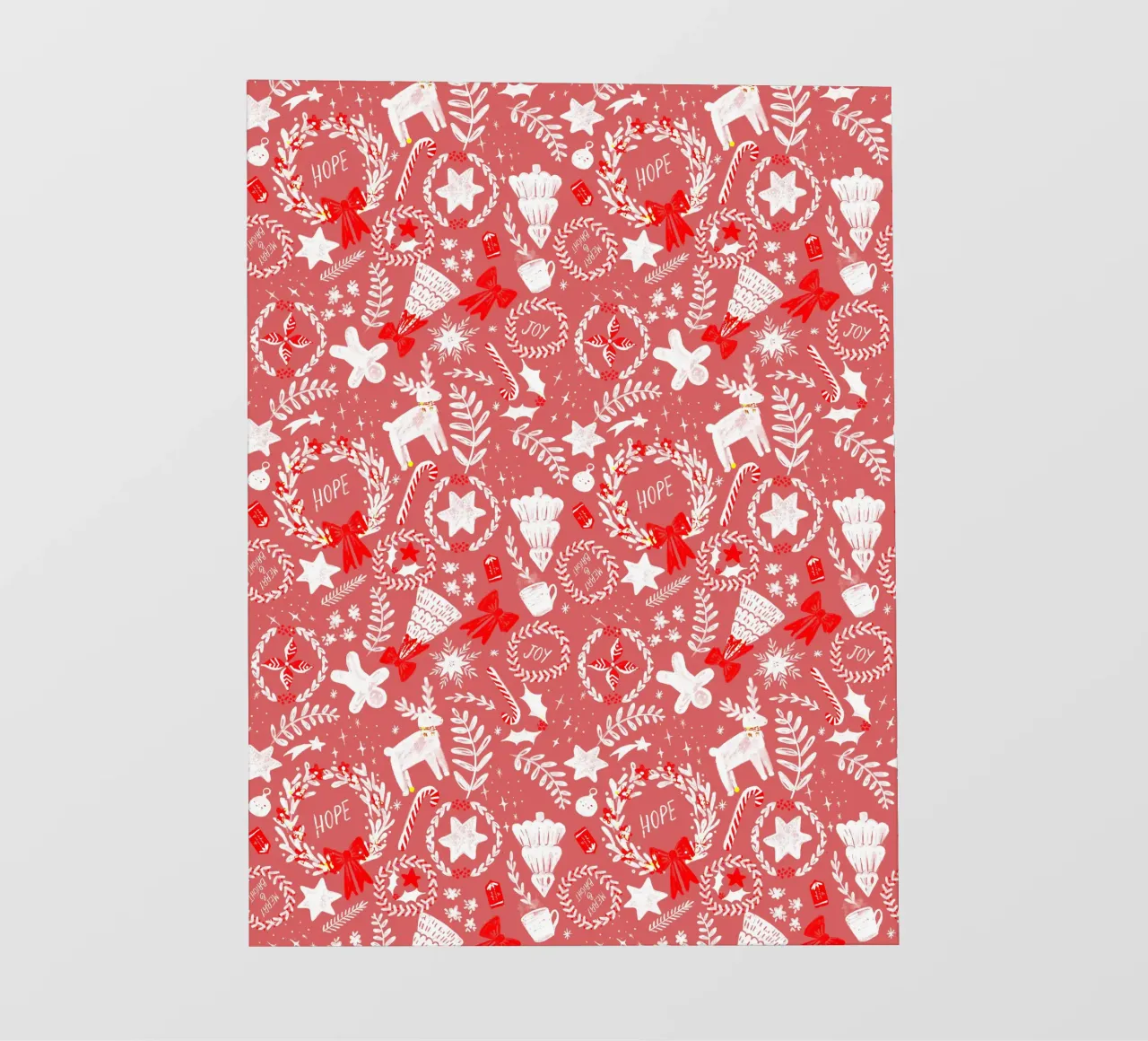 Magical Christmas Pattern in Red telo in pvc da anisillustration
