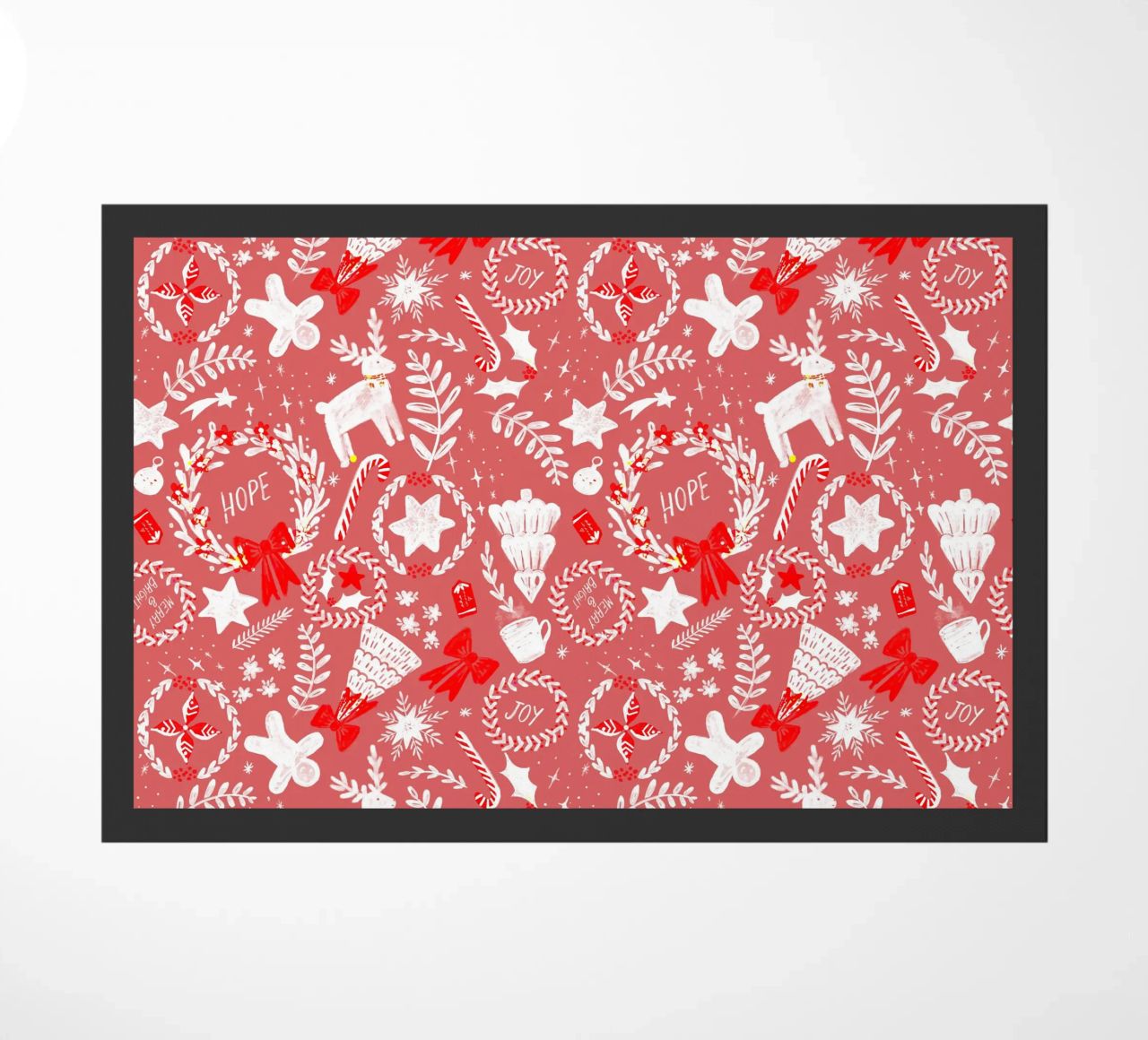 Magical Christmas Pattern in Red zerbino da anisillustration