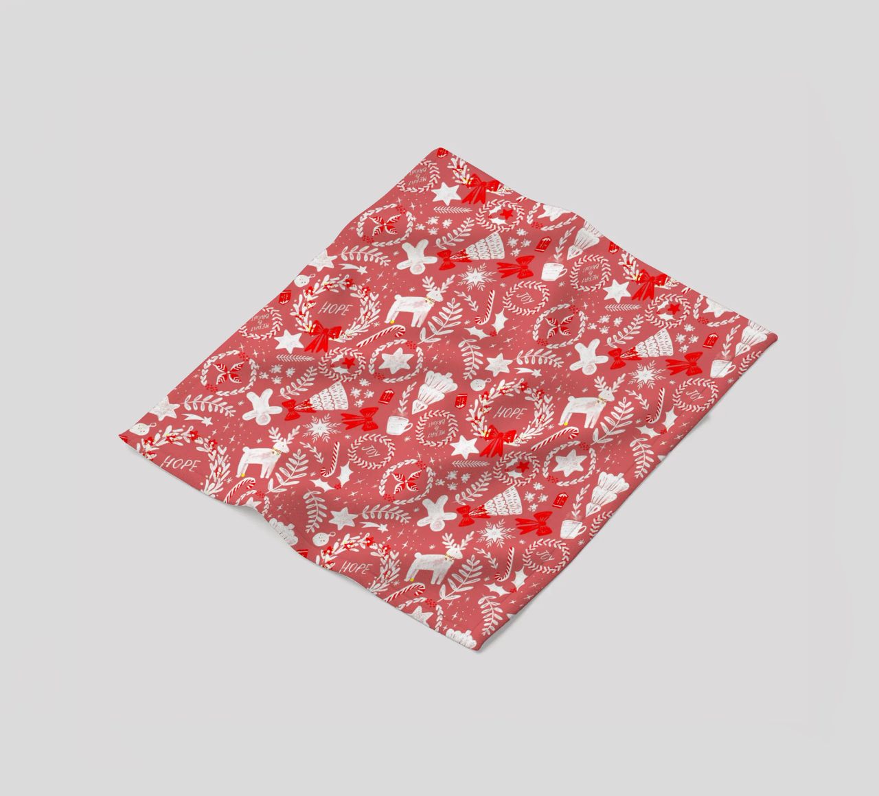 Magical Christmas Pattern in Red coperta in pile da anisillustration