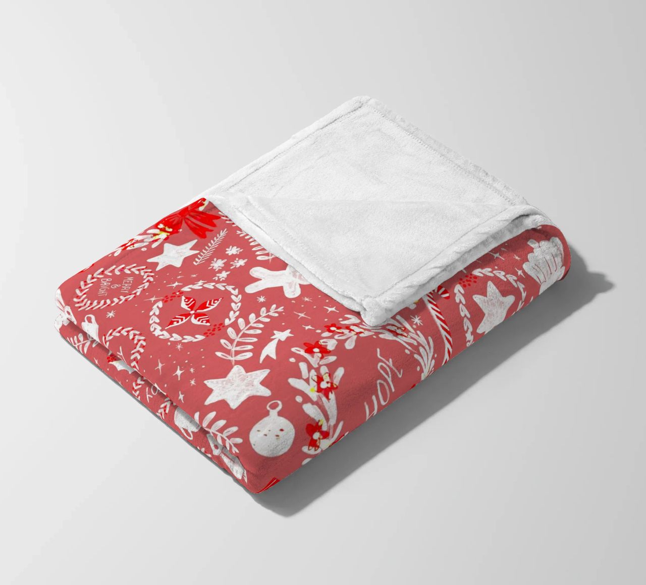 Magical Christmas Pattern in Red coperta in pile da anisillustration