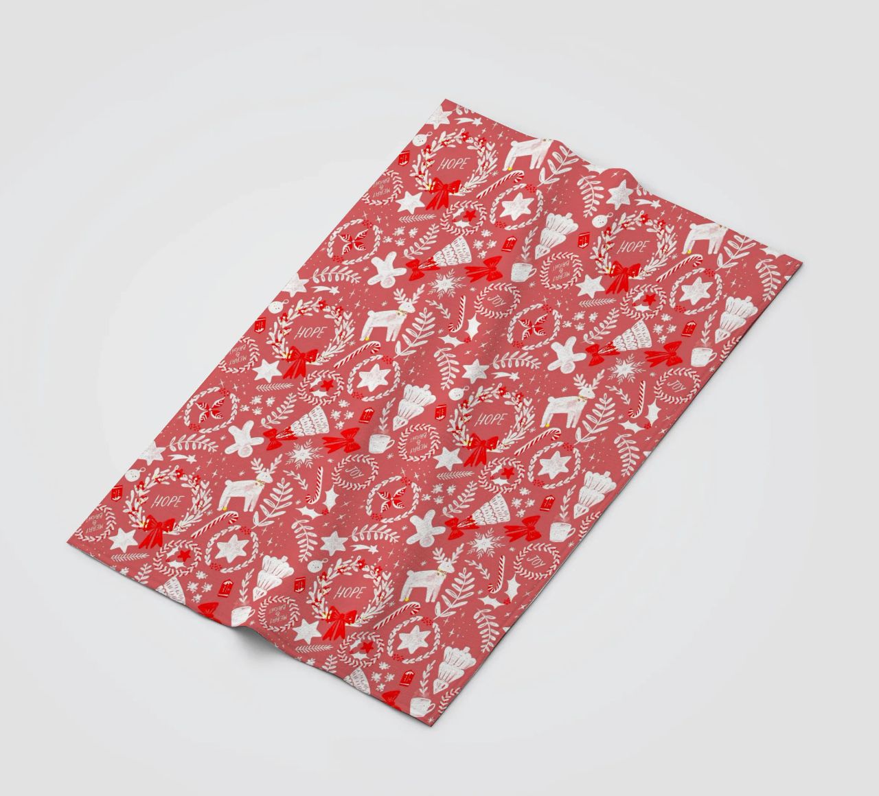 Magical Christmas Pattern in Red coperta in pile da anisillustration