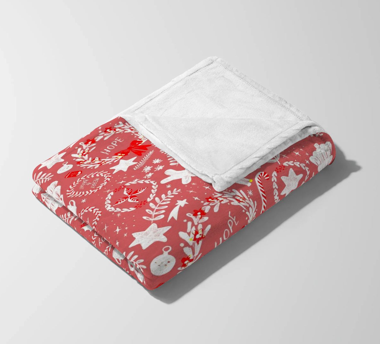 Magical Christmas Pattern in Red coperta in pile da anisillustration