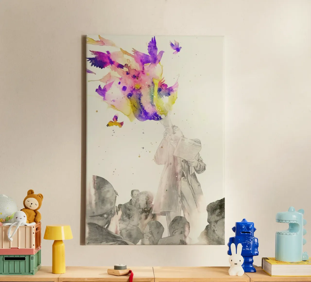 Manifesto canvas with Floater frame by Matheus Lopes Castro