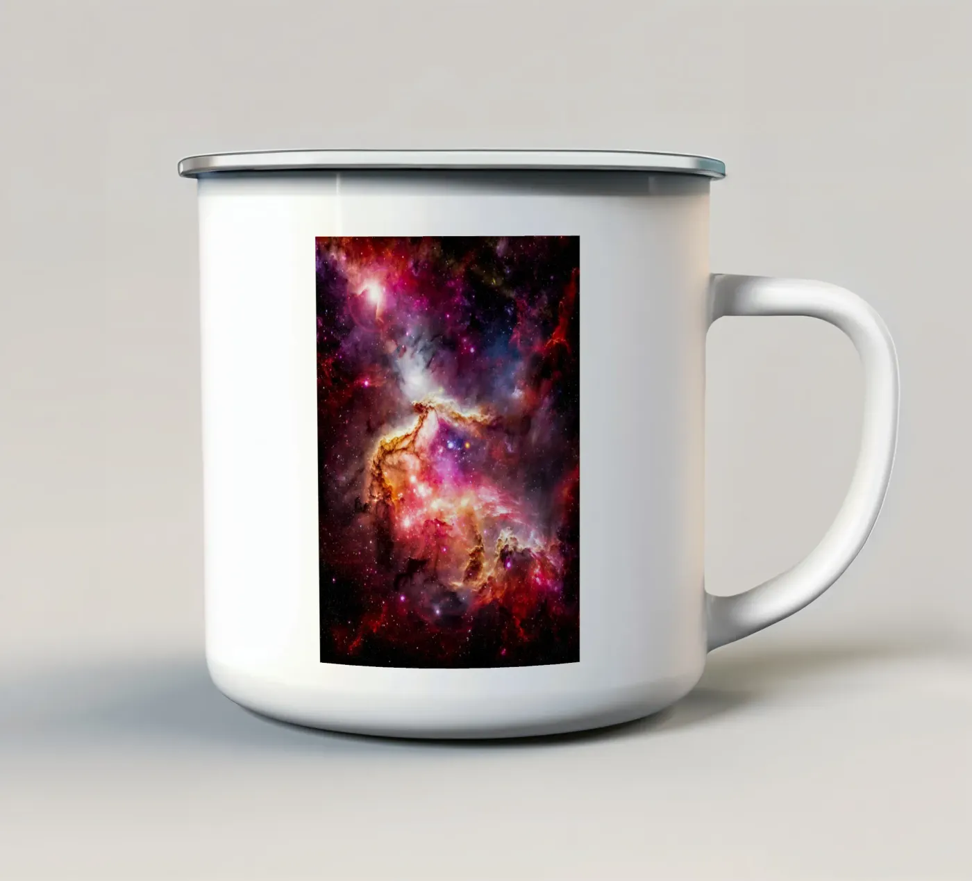 Celestial Flow emaille mok van Stellar Dream Art