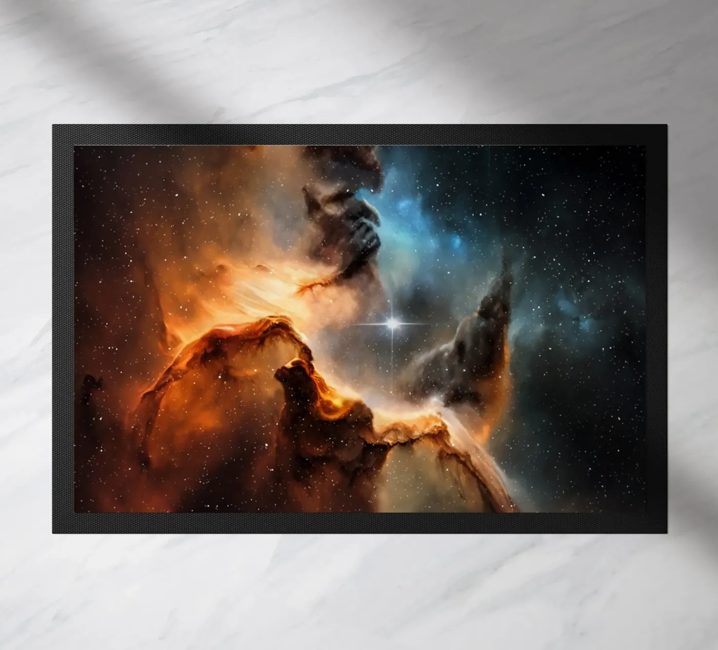 QuantumGlow doormat by Stellar Dream Art