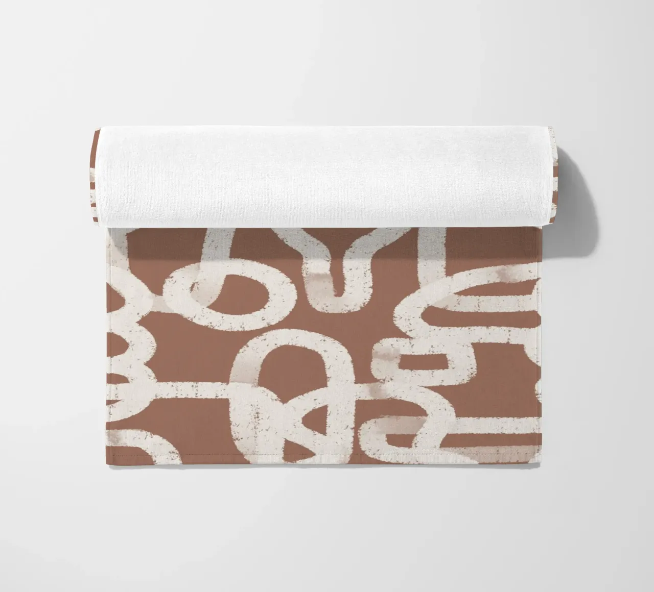 Geometric Doodles Mocha Mousse telo mare da anisillustration