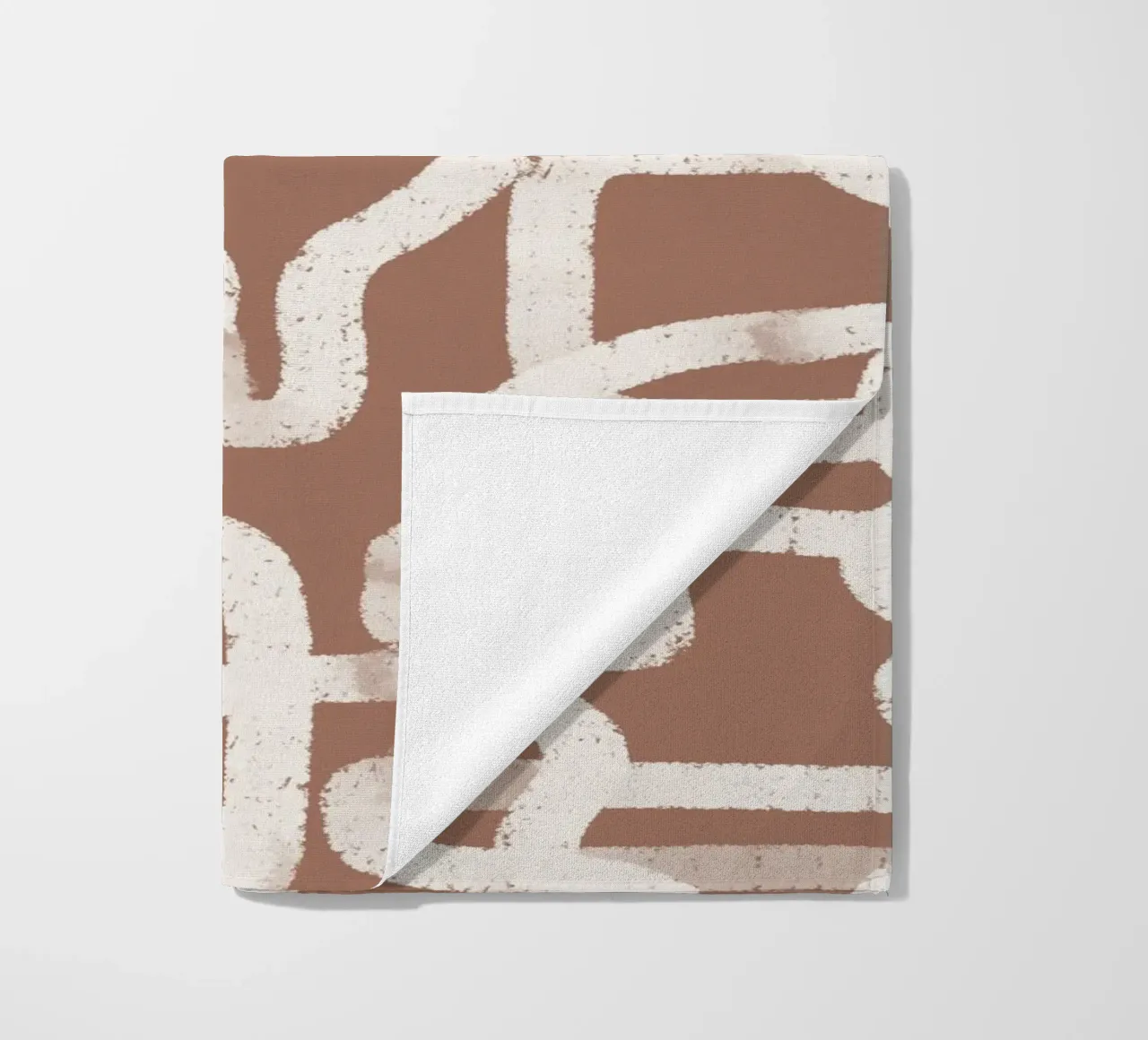 Geometric Doodles Mocha Mousse telo mare da anisillustration