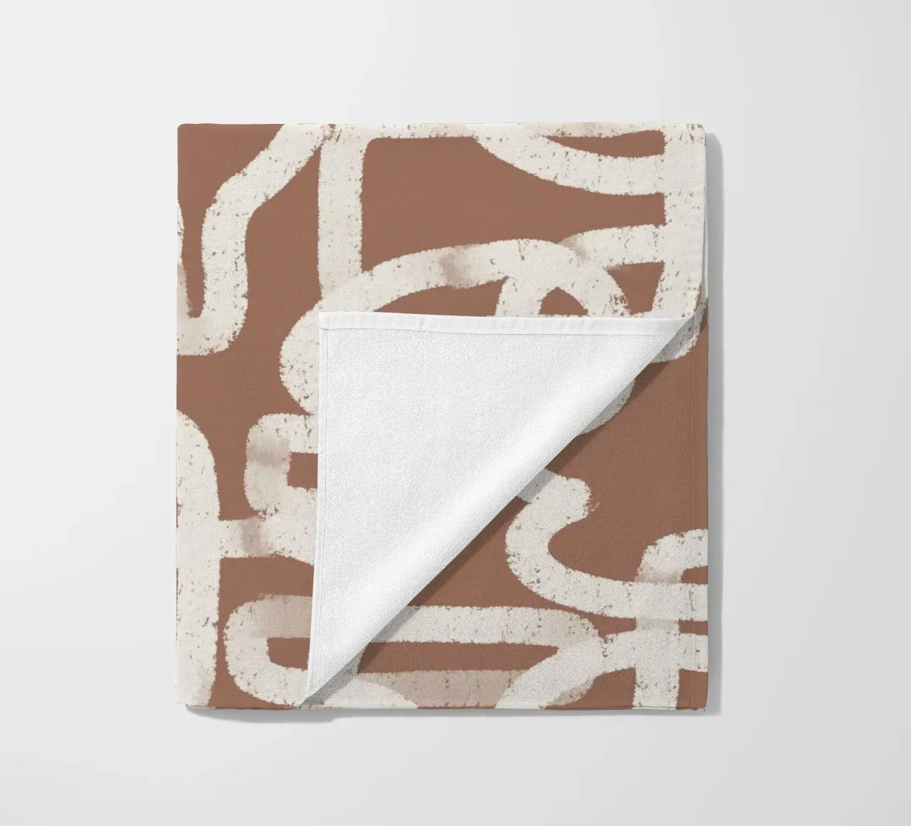 Geometric Doodles Mocha Mousse telo mare da anisillustration