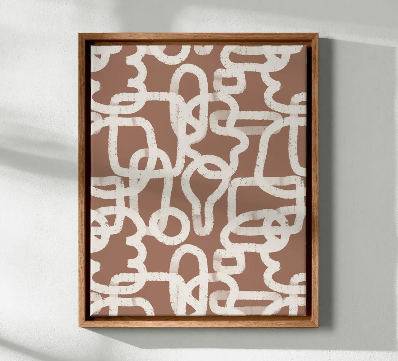 Geometric Doodles Mocha Mousse tela con Cornice a cassetta da anisillustration