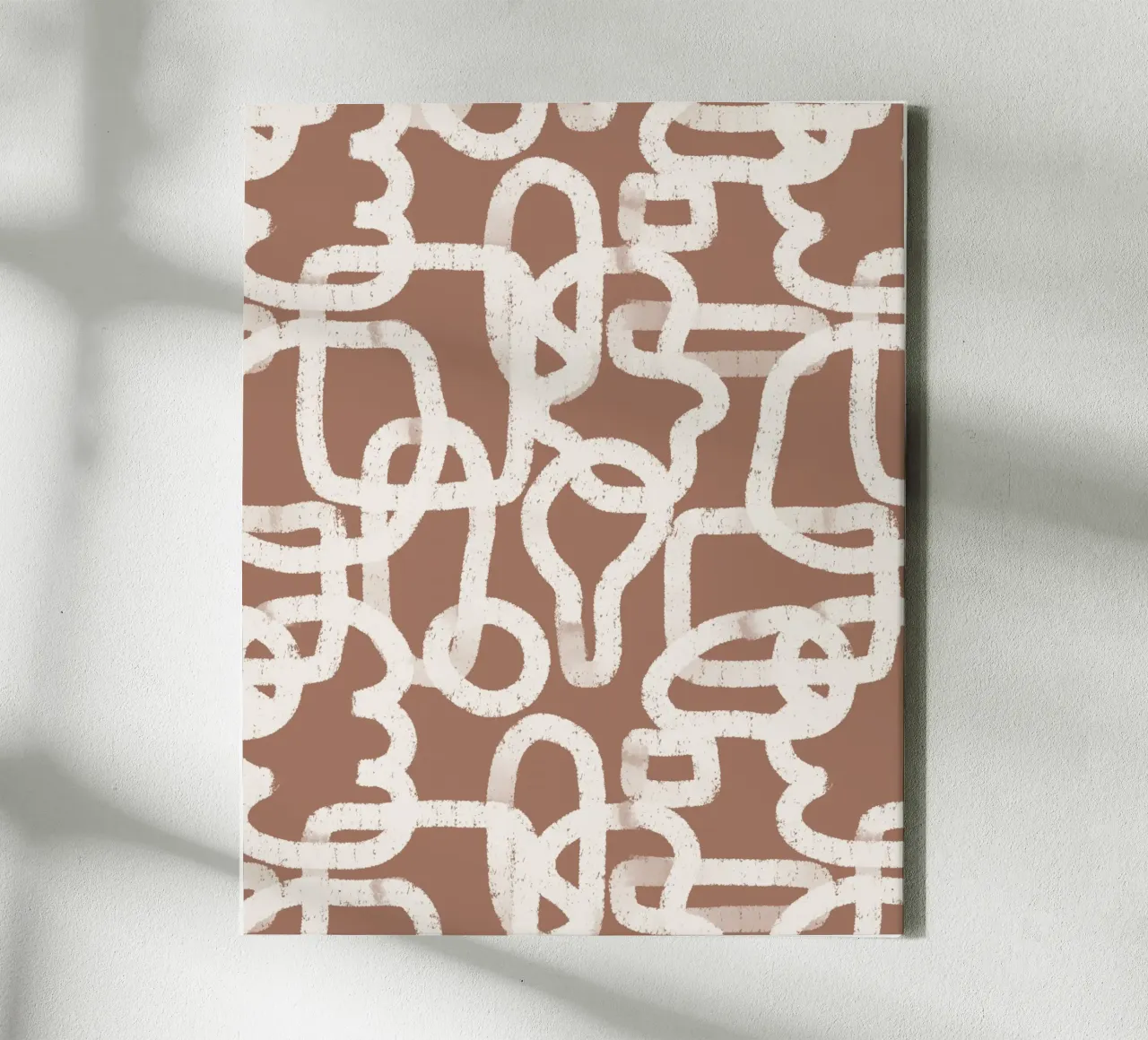 Geometric Doodles Mocha Mousse tela con Cornice a cassetta da anisillustration