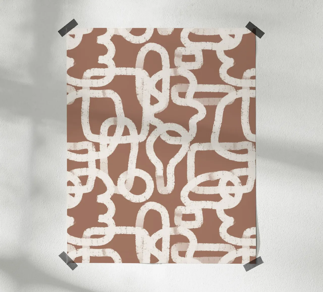 Geometric Doodles Mocha Mousse carta hahnemühle da anisillustration