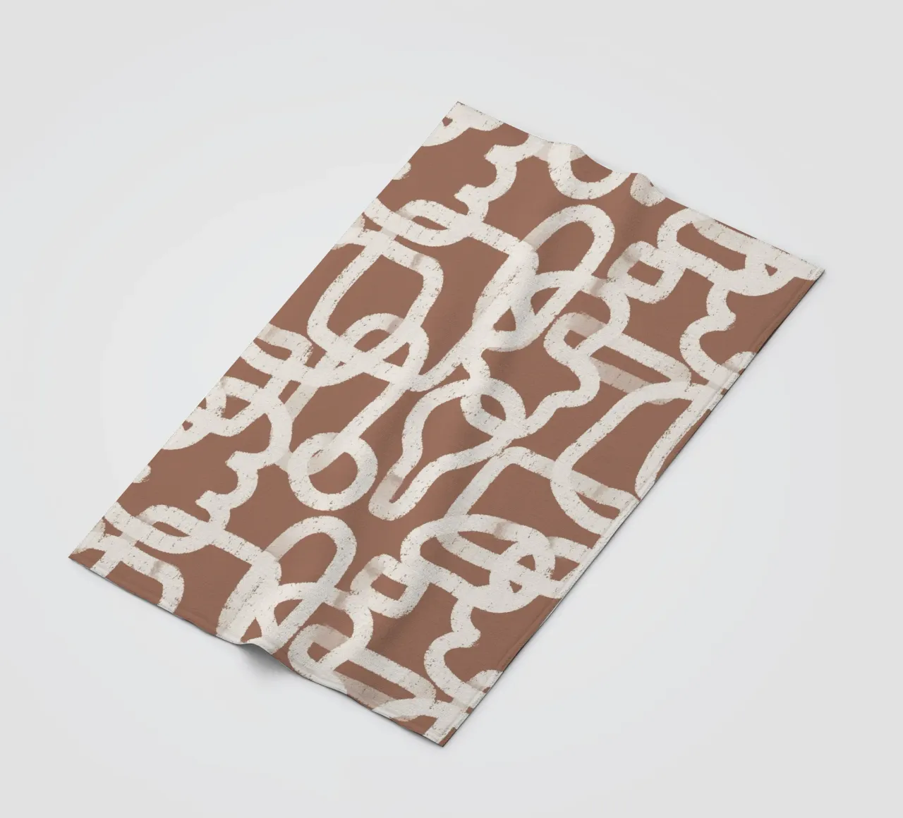 Geometric Doodles Mocha Mousse coperta in pile da anisillustration