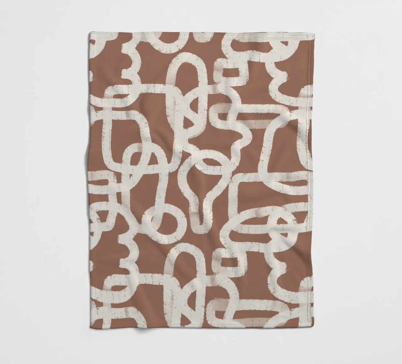 Geometric Doodles Mocha Mousse coperta in pile da anisillustration