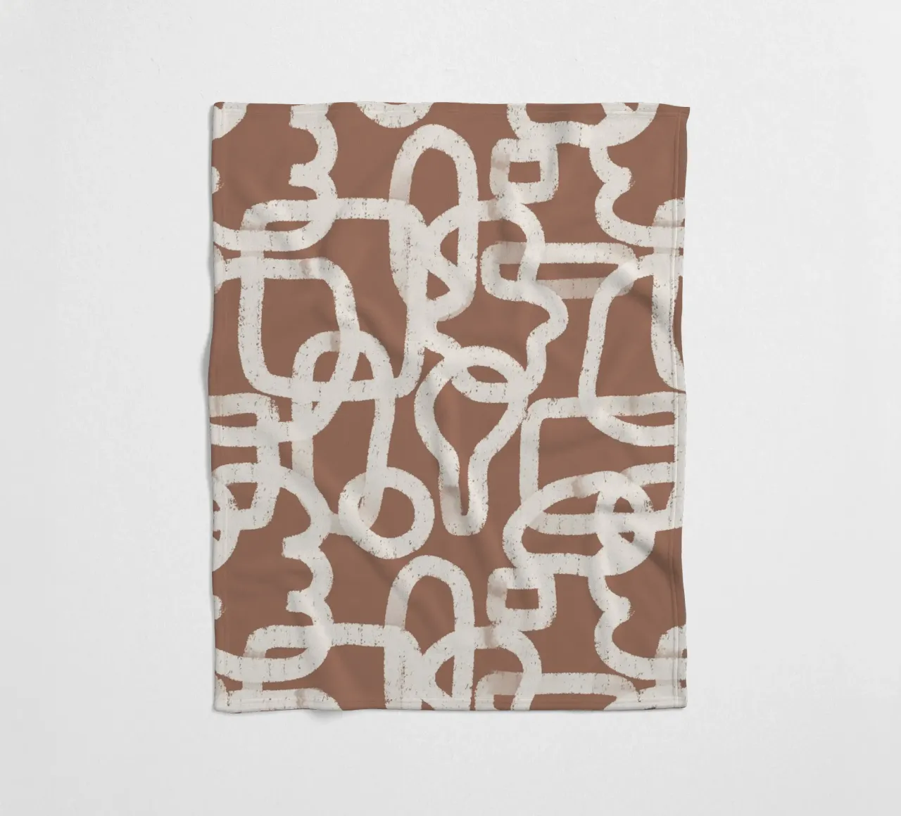Geometric Doodles Mocha Mousse coperta in pile da anisillustration
