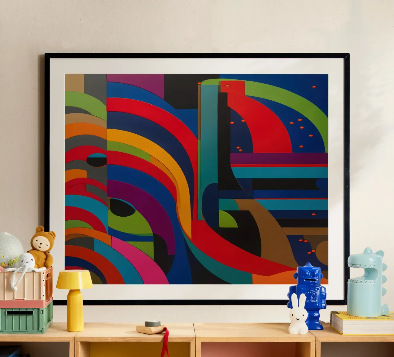 Flessibile - Serie 49 poster con telaio in legno da Atelier-88