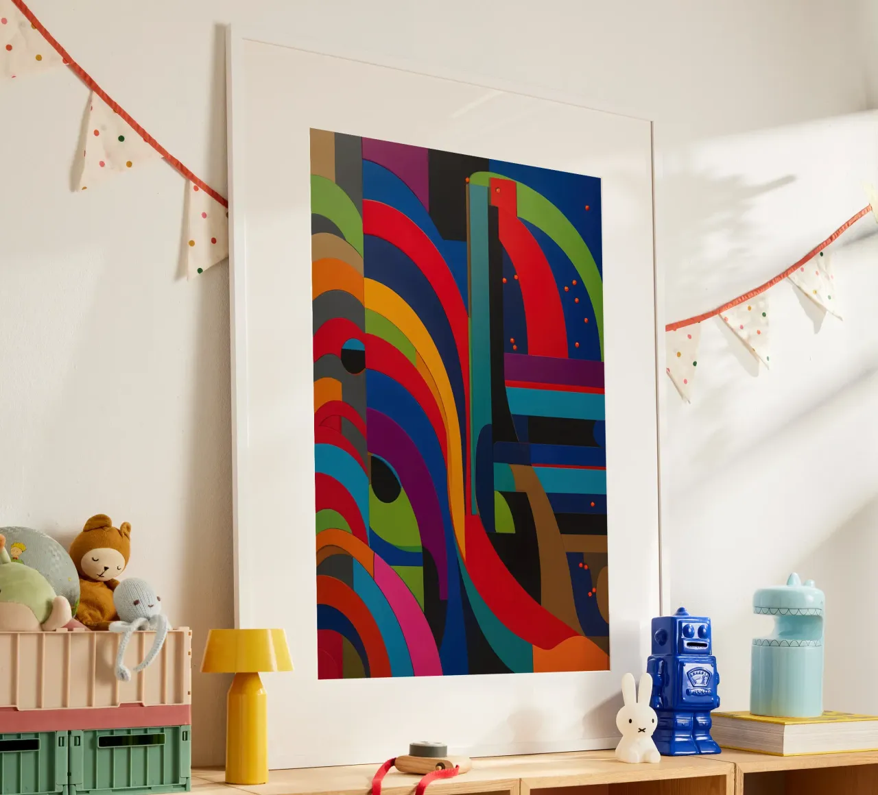 Flessibile - Serie 49 poster con telaio in legno da Atelier-88