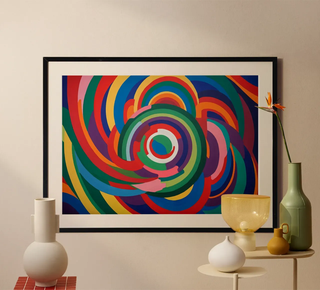 Flessibile - Serie 52 poster con telaio in legno da Atelier-88