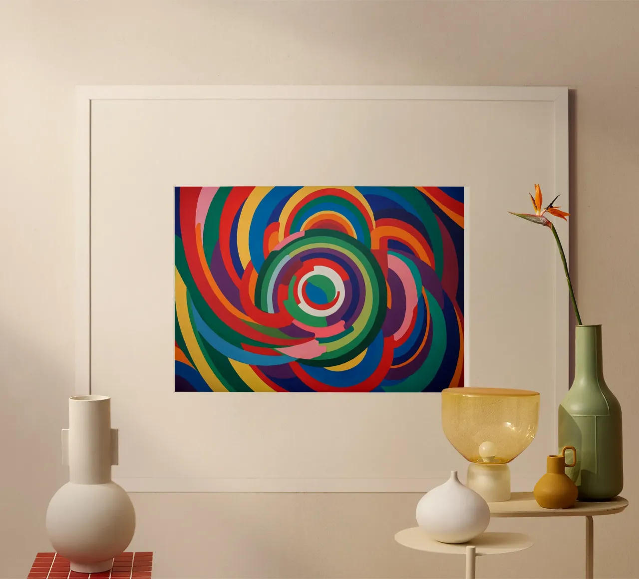 Flessibile - Serie 52 poster con telaio in legno da Atelier-88