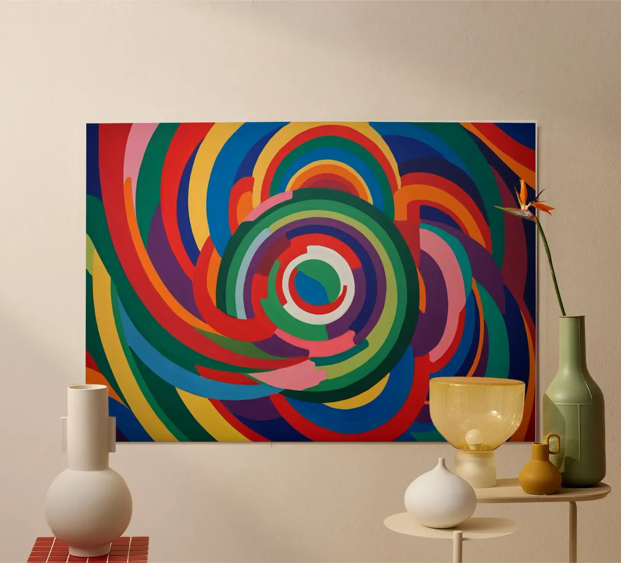 Flessibile - Serie 52 poster con telaio in legno da Atelier-88