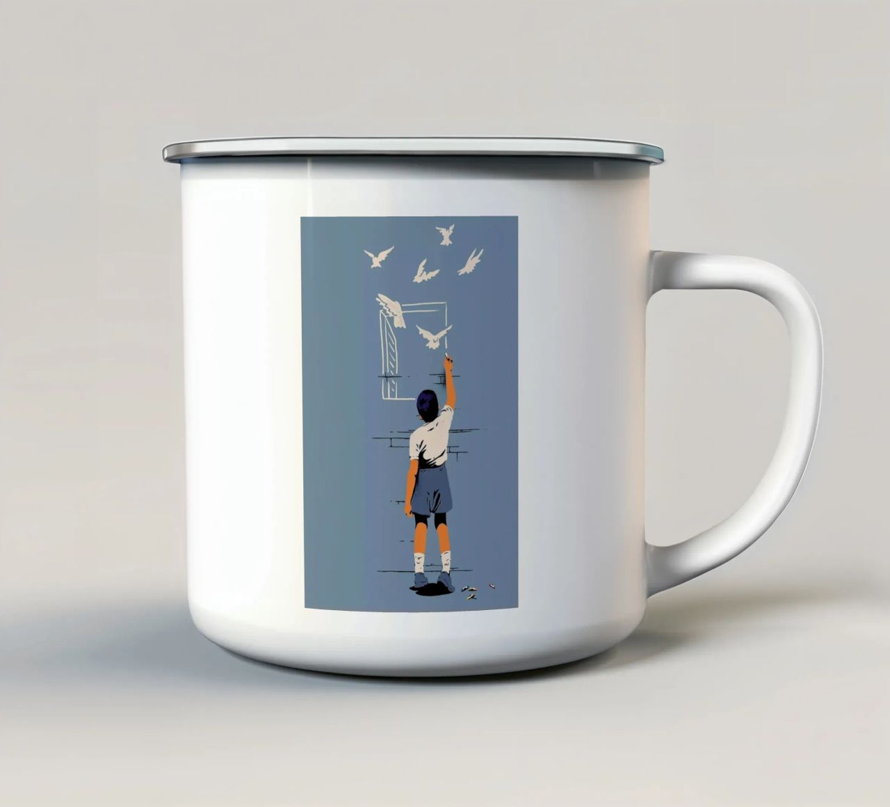Exit Emaille Tasse von Matheus Lopes Castro