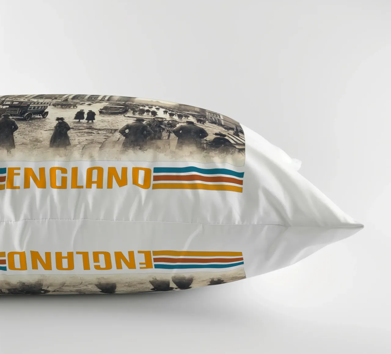 liverpool city panorama 70's classic retro decorative cushion by theganduls