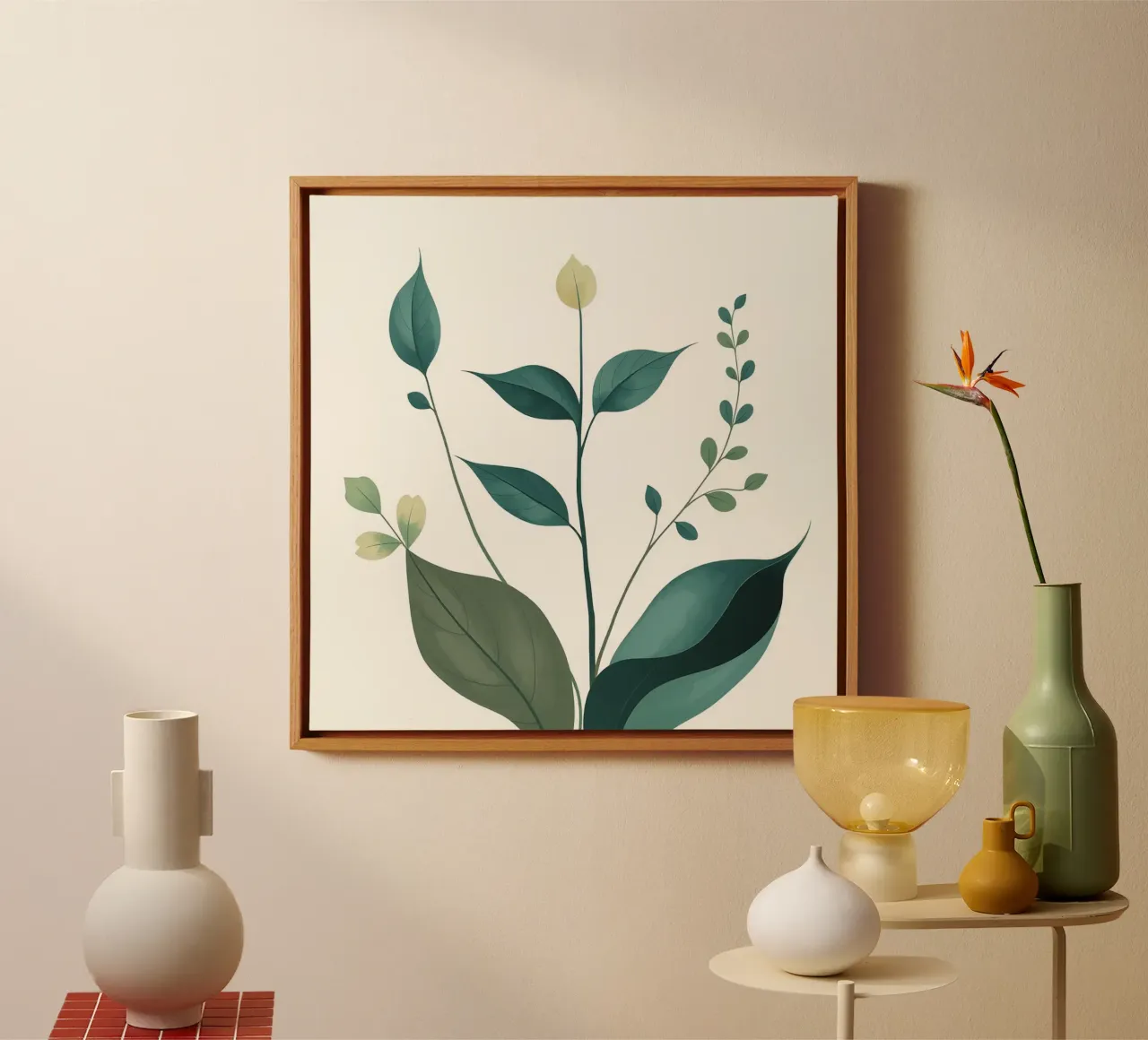 Eleganza minimalista dei fiori selvatici tela con Cornice a cassetta da Organic Aesthetics