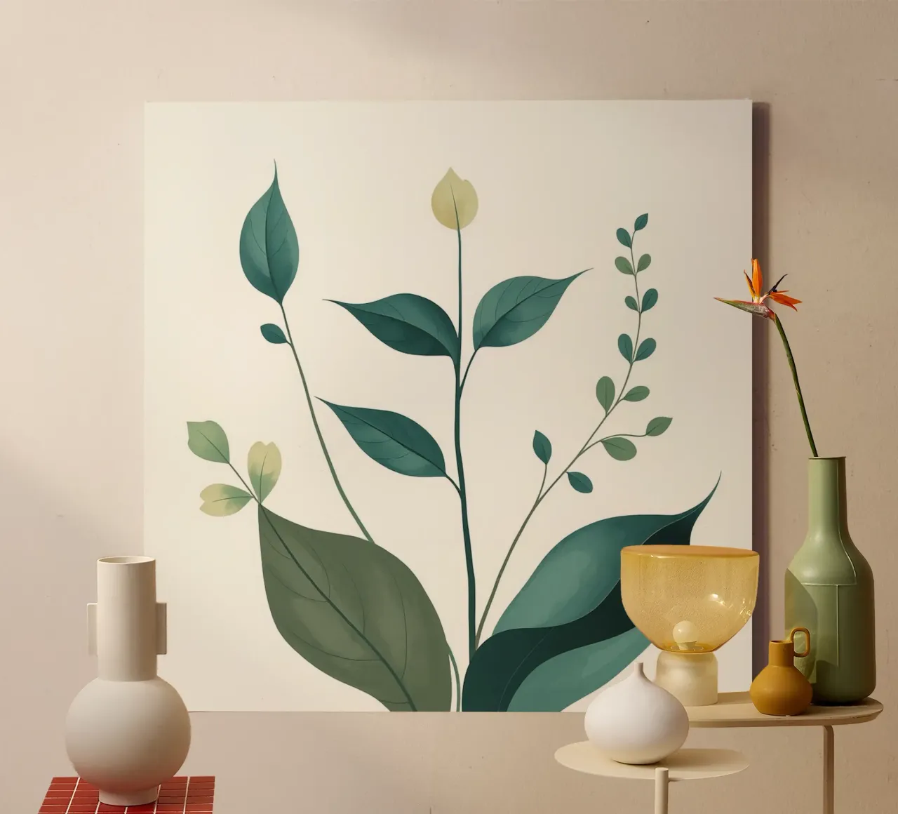 Eleganza minimalista dei fiori selvatici tela con Cornice a cassetta da Organic Aesthetics