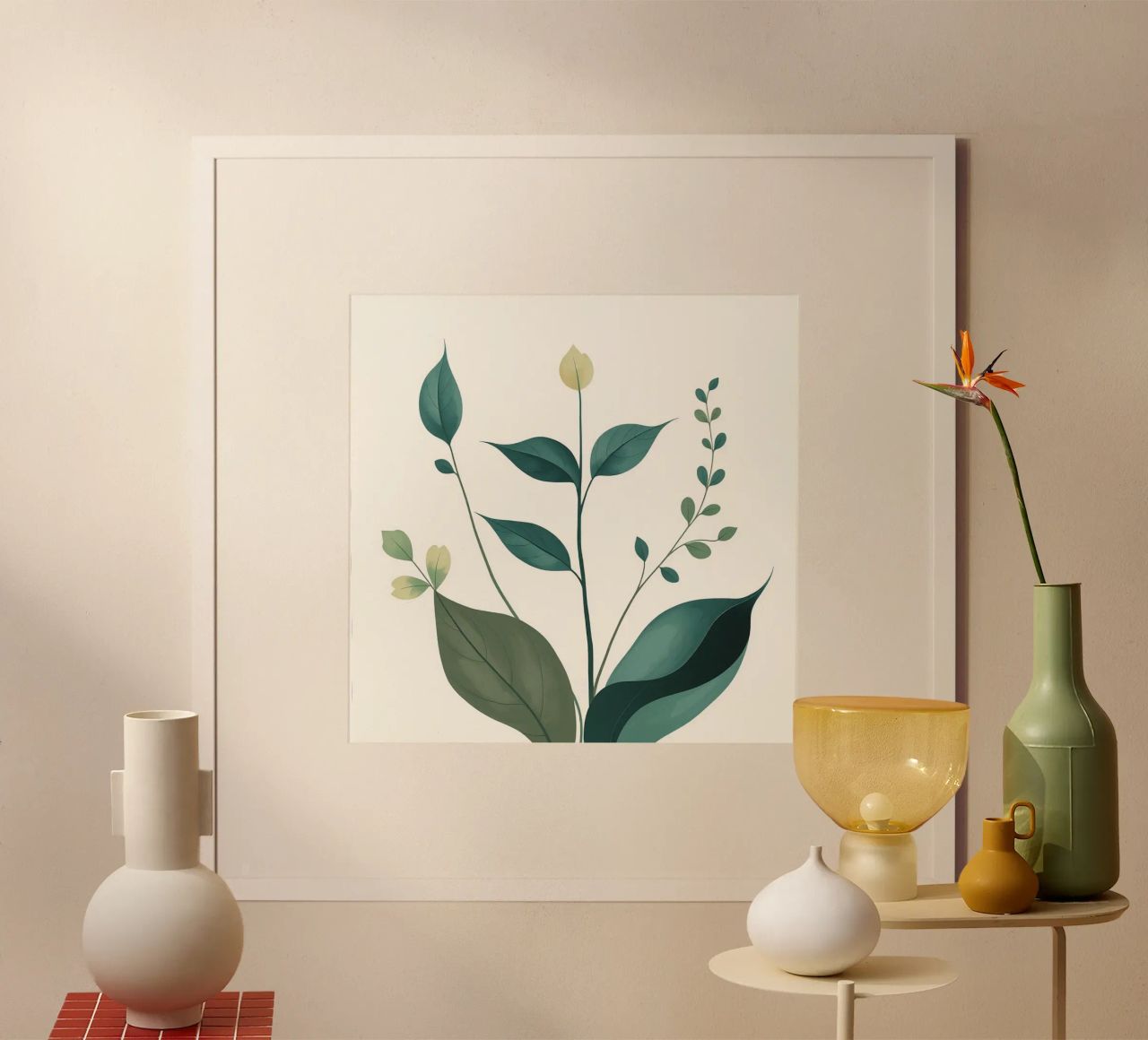 Élégance minimaliste des fleurs sauvages poster de Organic Aesthetics
