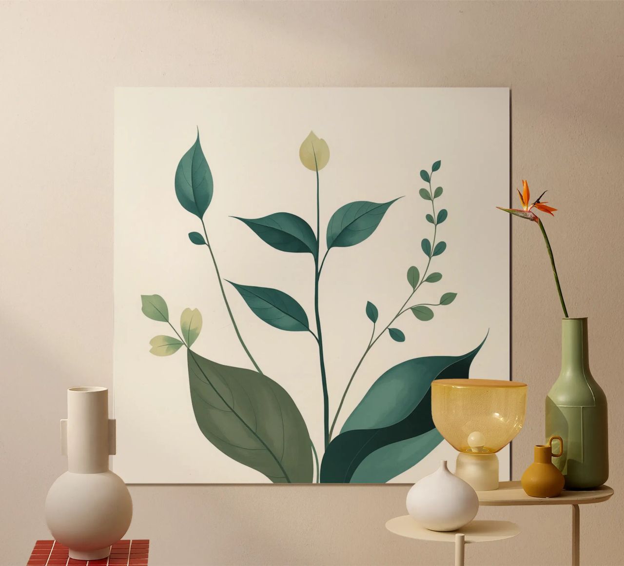 Élégance minimaliste des fleurs sauvages poster de Organic Aesthetics
