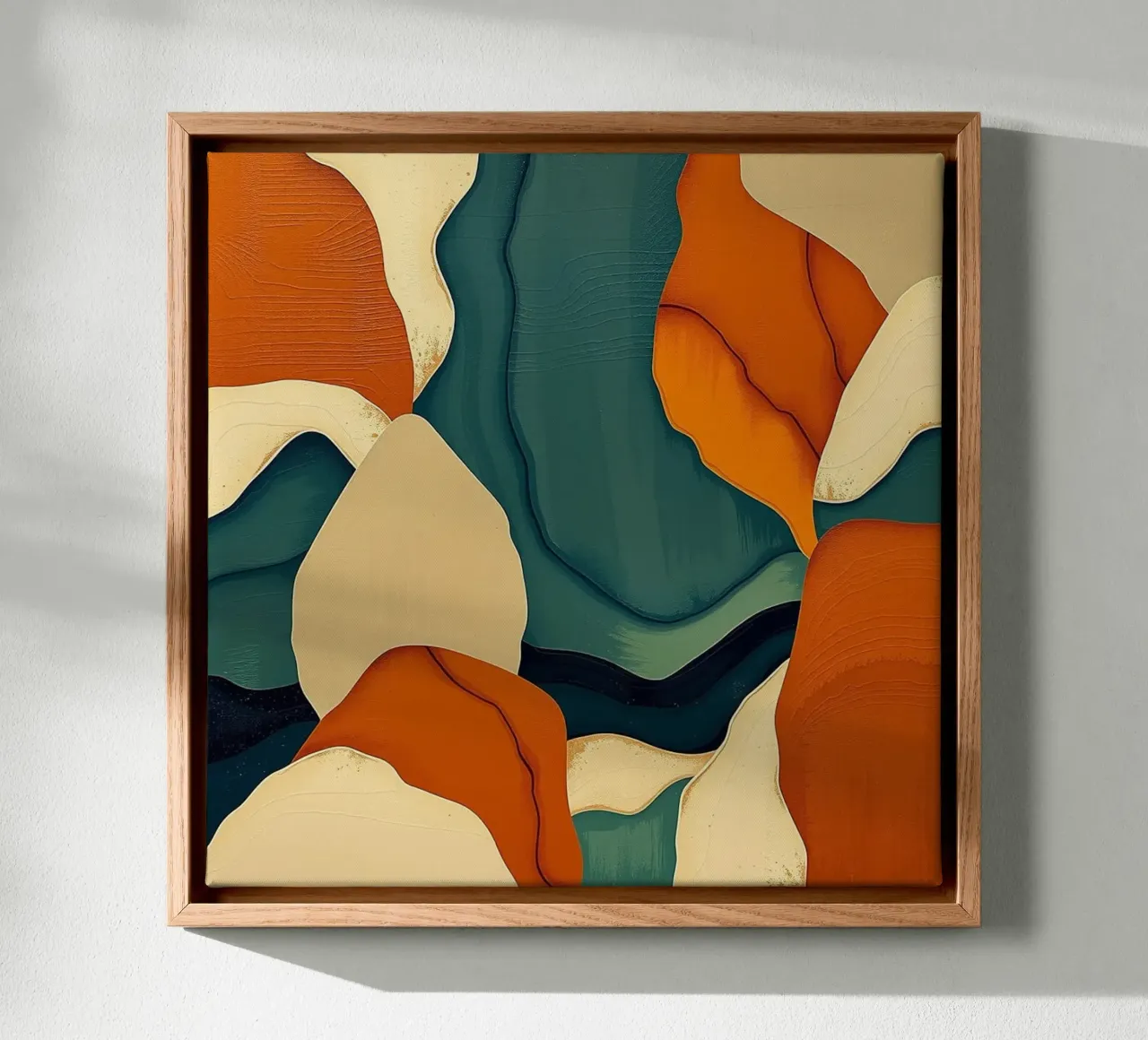 Gelaagde aardesthetiek canvas met Baklijst van Organic Aesthetics