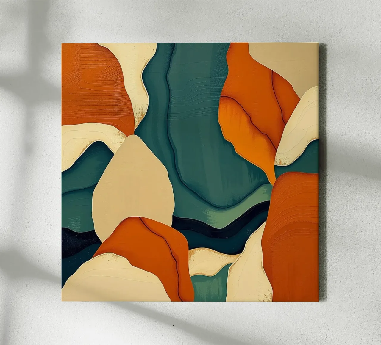 Gelaagde aardesthetiek canvas met Baklijst van Organic Aesthetics