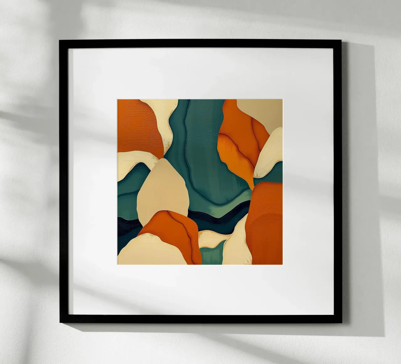 Estetica della terra a strati poster con telaio in legno da Organic Aesthetics