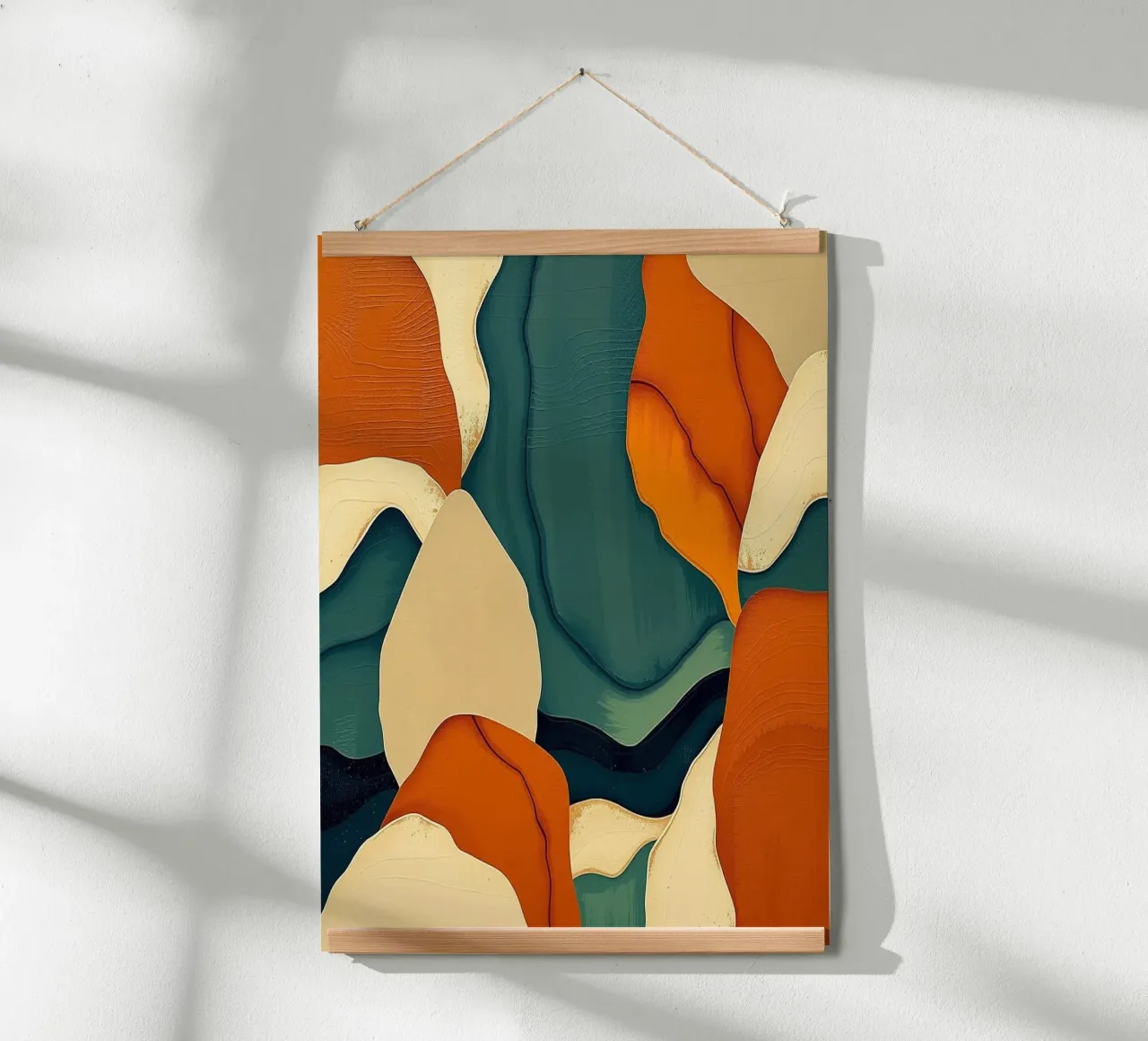 Estetica della terra a strati poster con telaio in legno da Organic Aesthetics