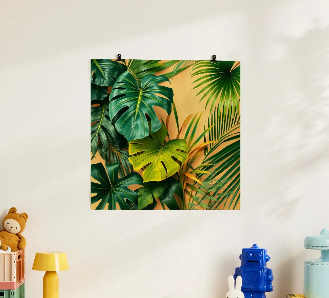 Verde tropicale lussureggiante poster con telaio in plastica da Organic Aesthetics