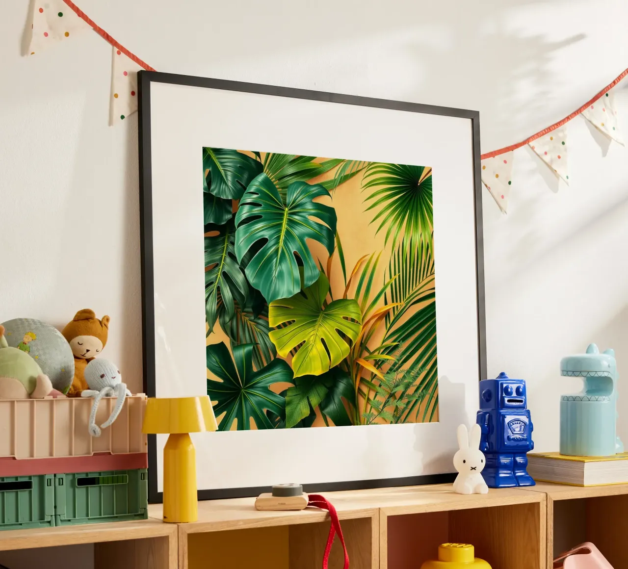 Verde tropicale lussureggiante poster con telaio in plastica da Organic Aesthetics