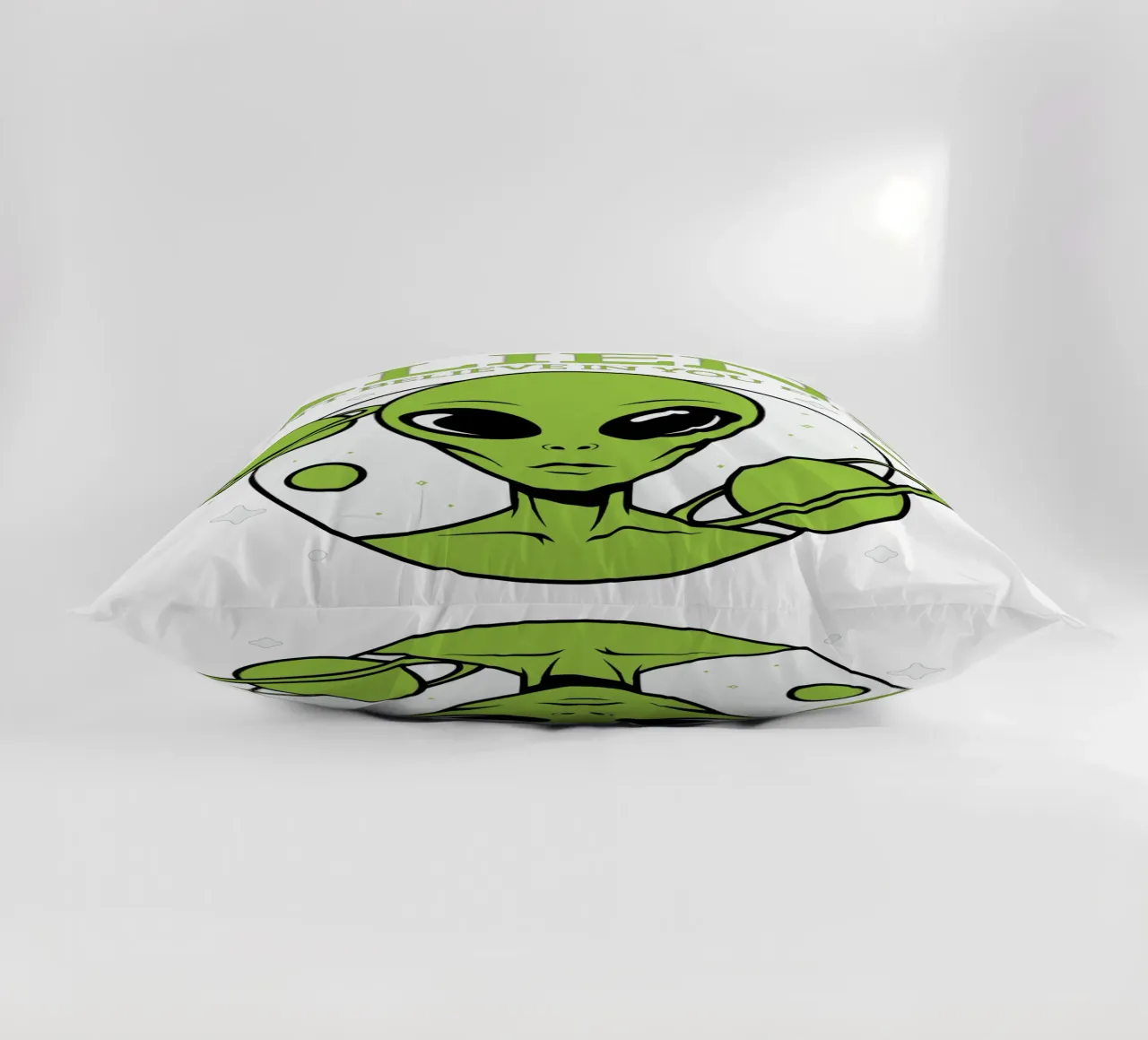 ALIENS DON'T BELIEVE IN YOU EITHER decorative cushion by edsonramosart