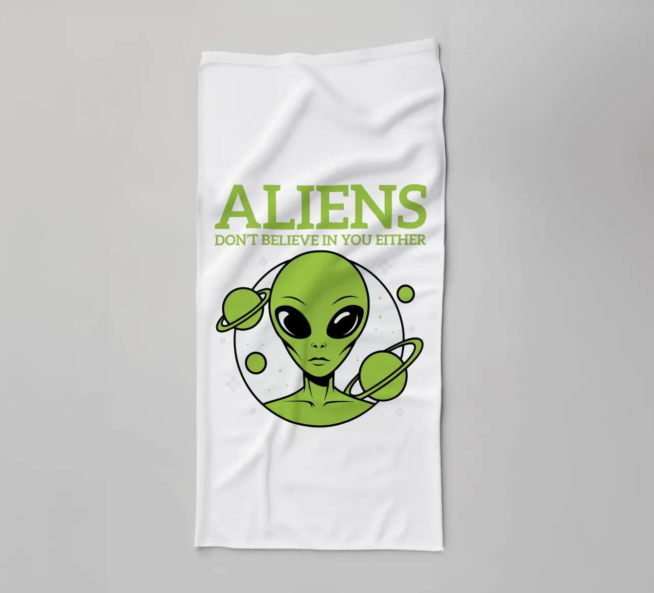 ALIENS DON'T BELIEVE IN YOU EITHER asciugamano da bagno da edsonramosart