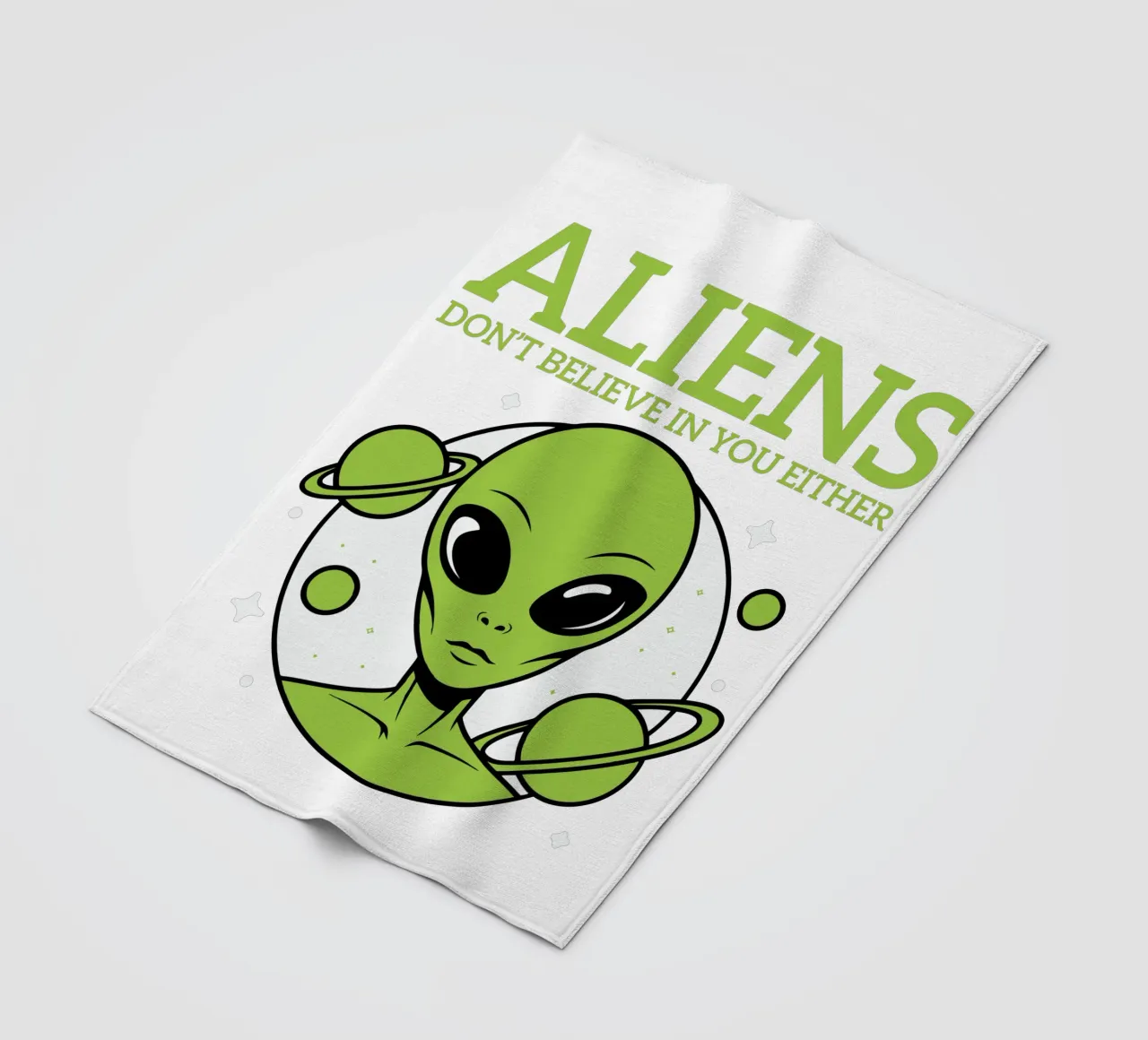ALIENS DON'T BELIEVE IN YOU EITHER coperta in pile da edsonramosart