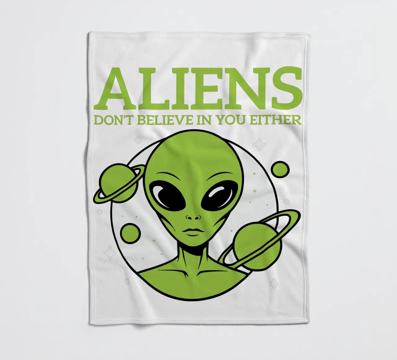 ALIENS DON'T BELIEVE IN YOU EITHER coperta in pile da edsonramosart