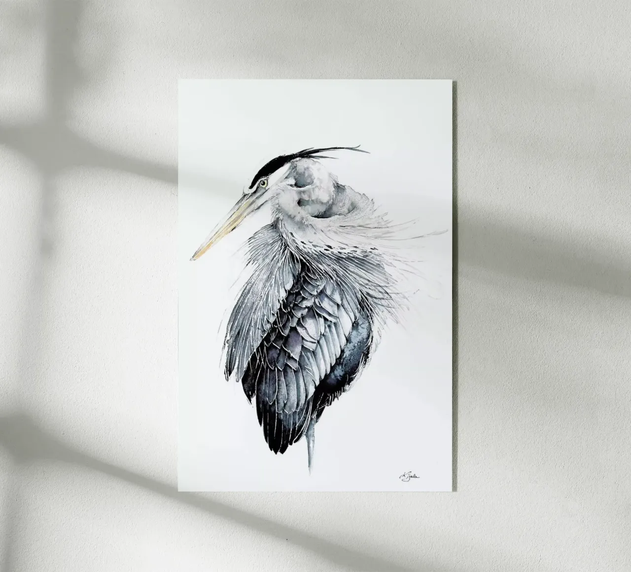 Blue heron plexiglass da Karolina Kijak