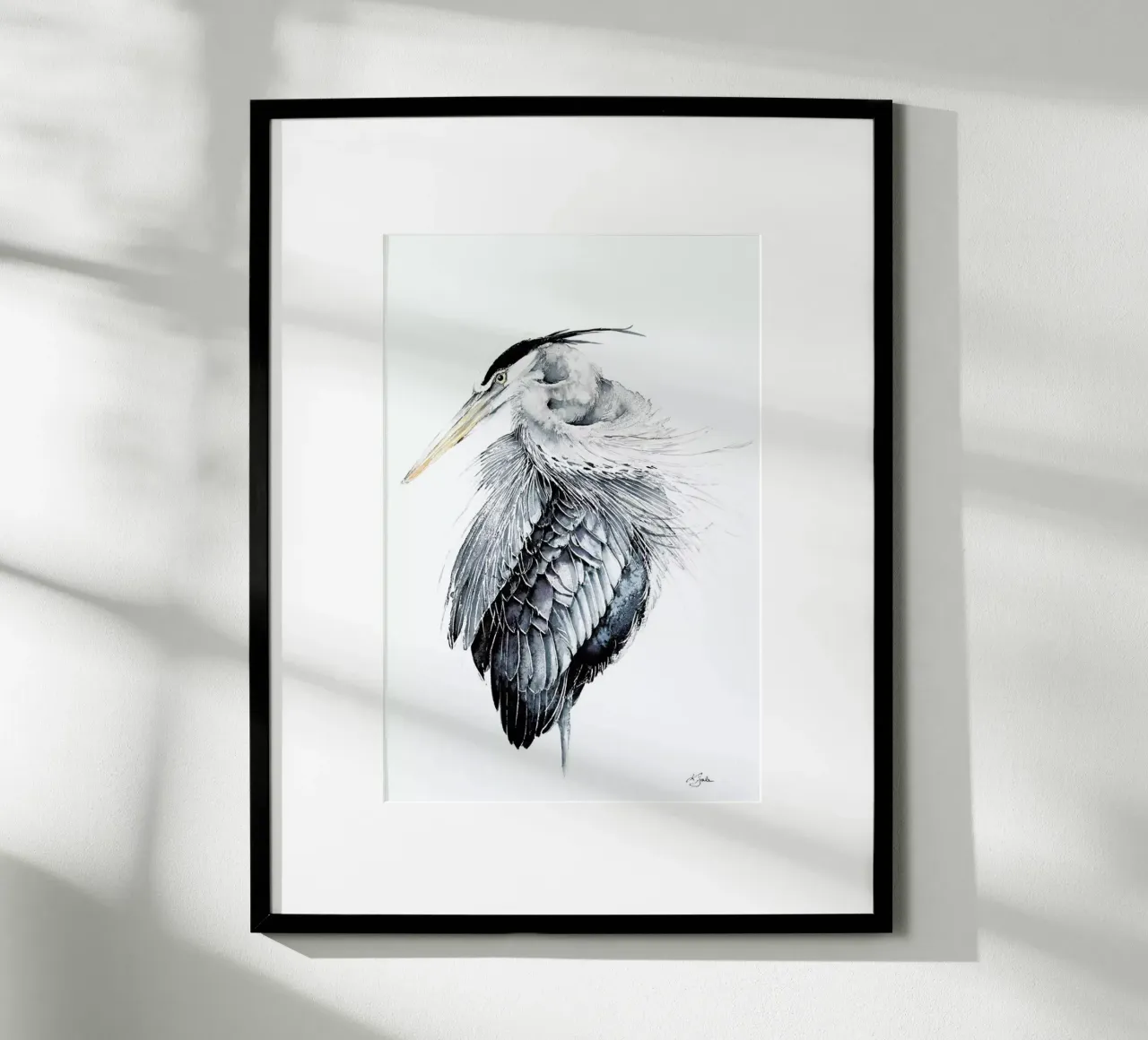 Blue heron carta hahnemühle da Karolina Kijak