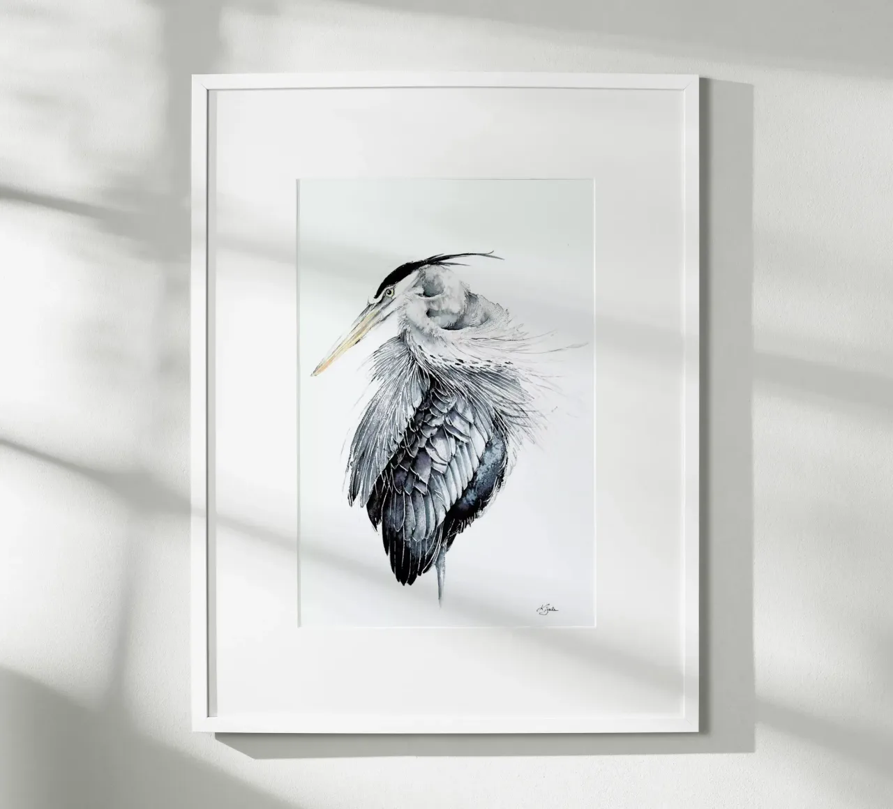 Blue heron carta hahnemühle da Karolina Kijak