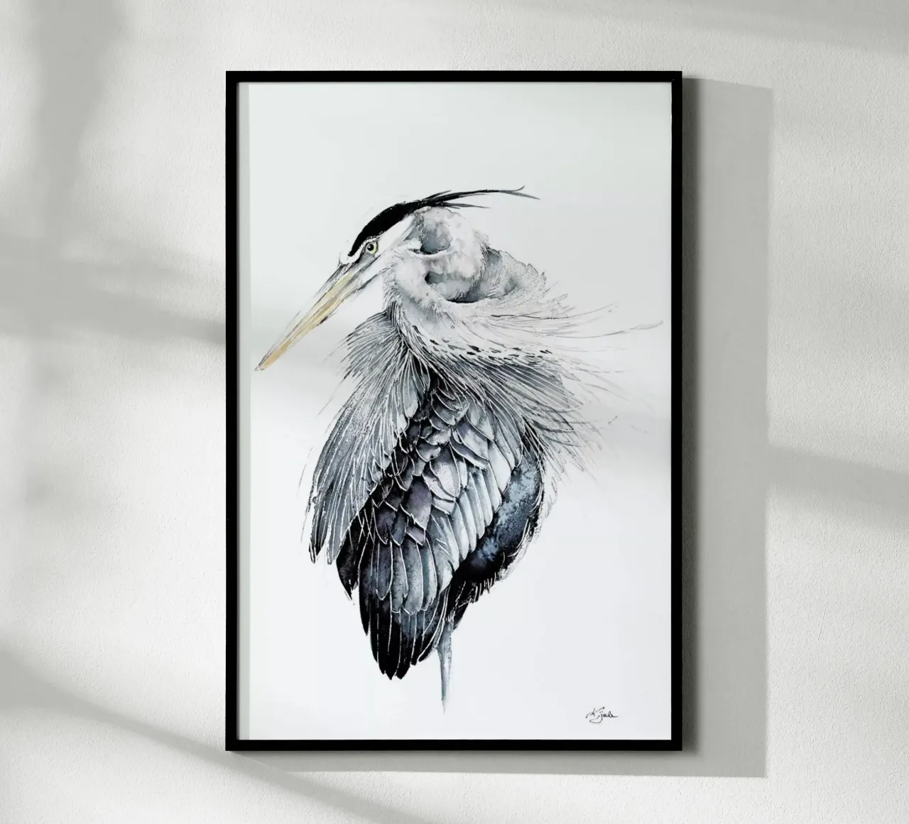 Blue heron carta hahnemühle da Karolina Kijak