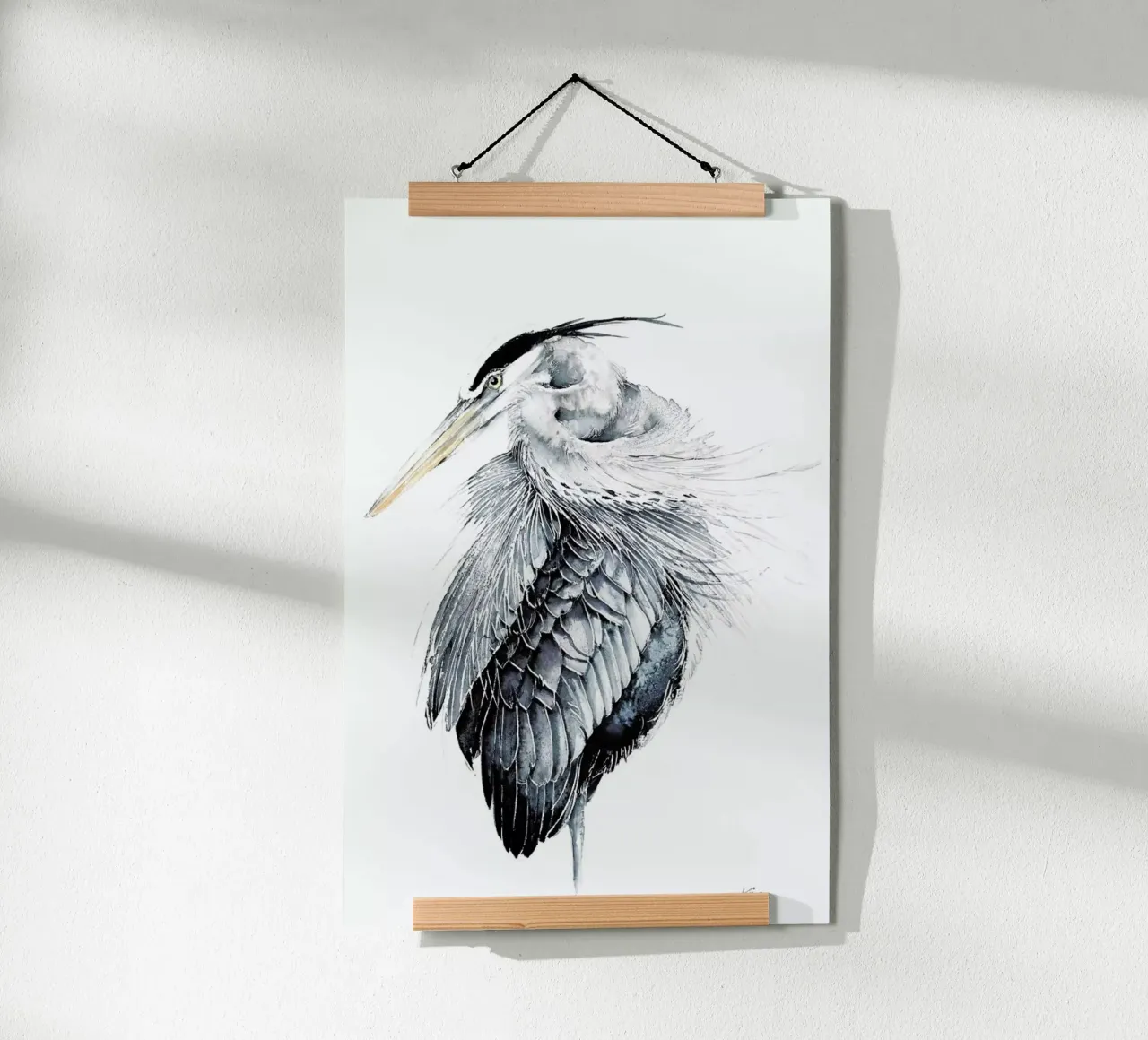 Blue heron carta hahnemühle da Karolina Kijak