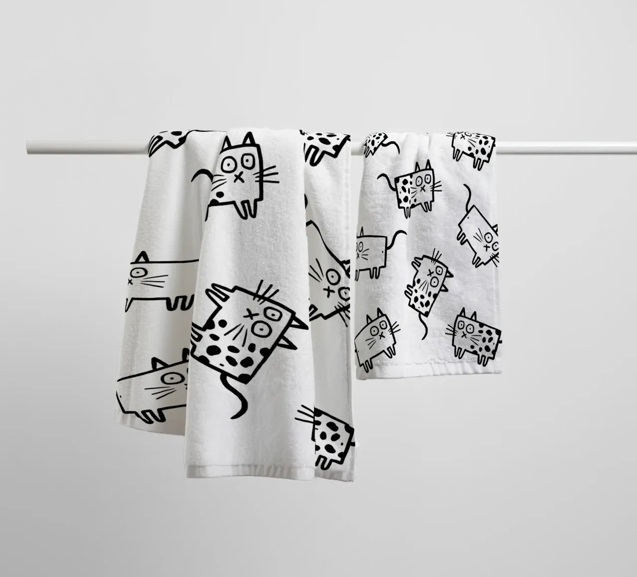 Gatti asciugamano da bagno da aucontraire