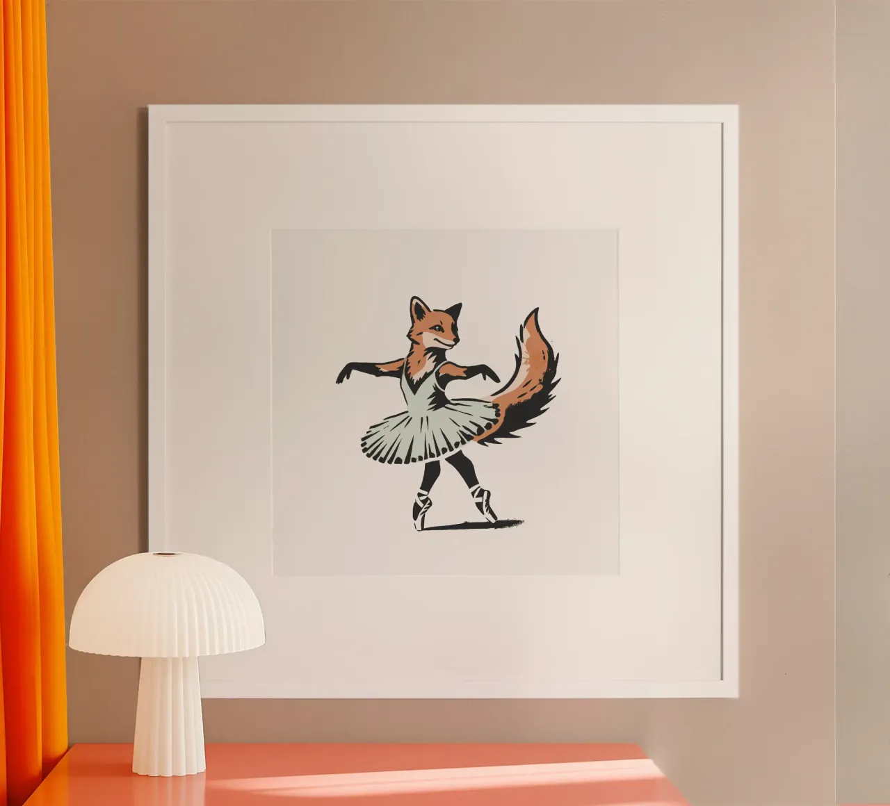 Elegante zorro como bailarín de ballet poster de namosh