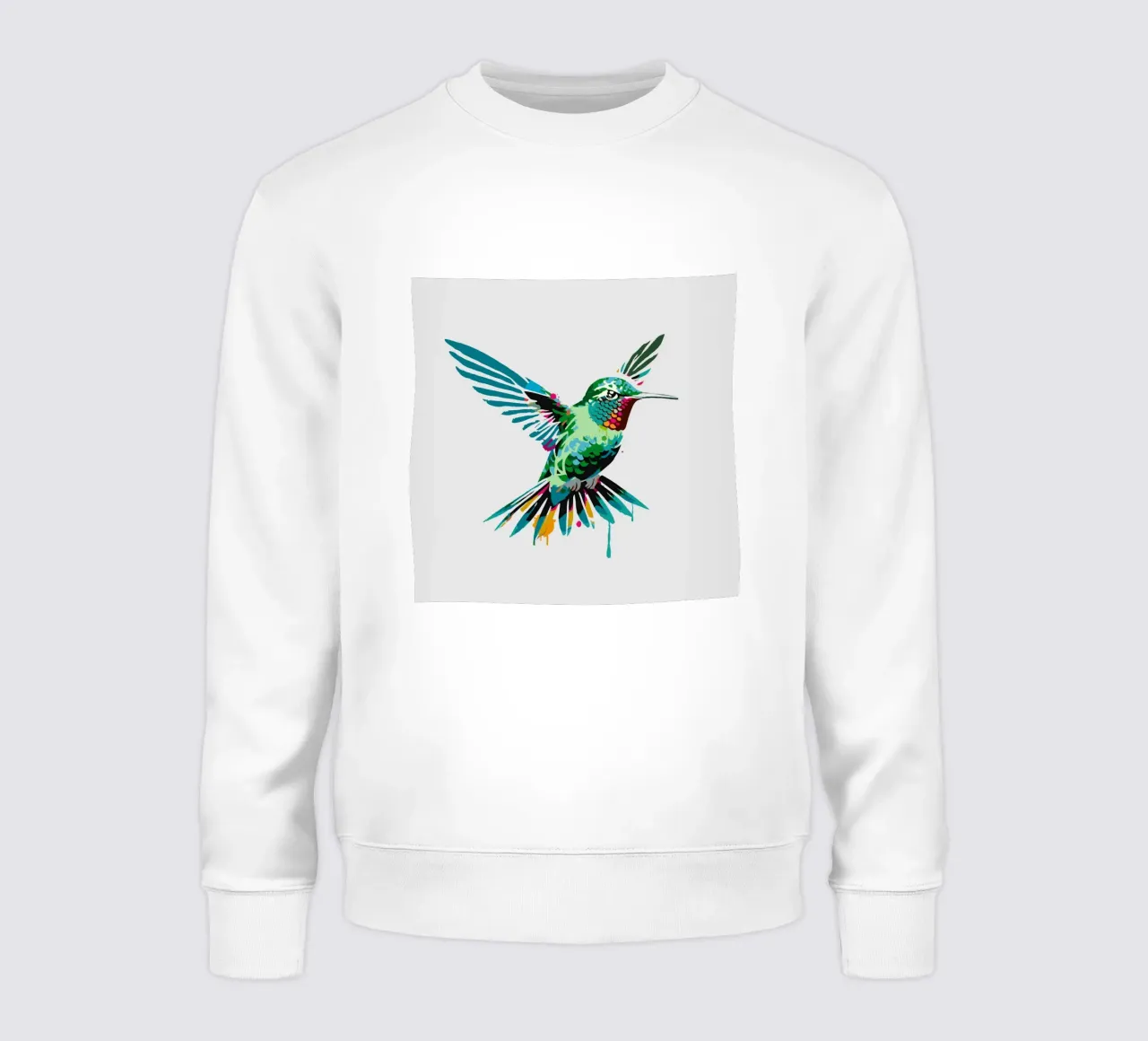 Colibri coloré dans le style stencil sweat de namosh